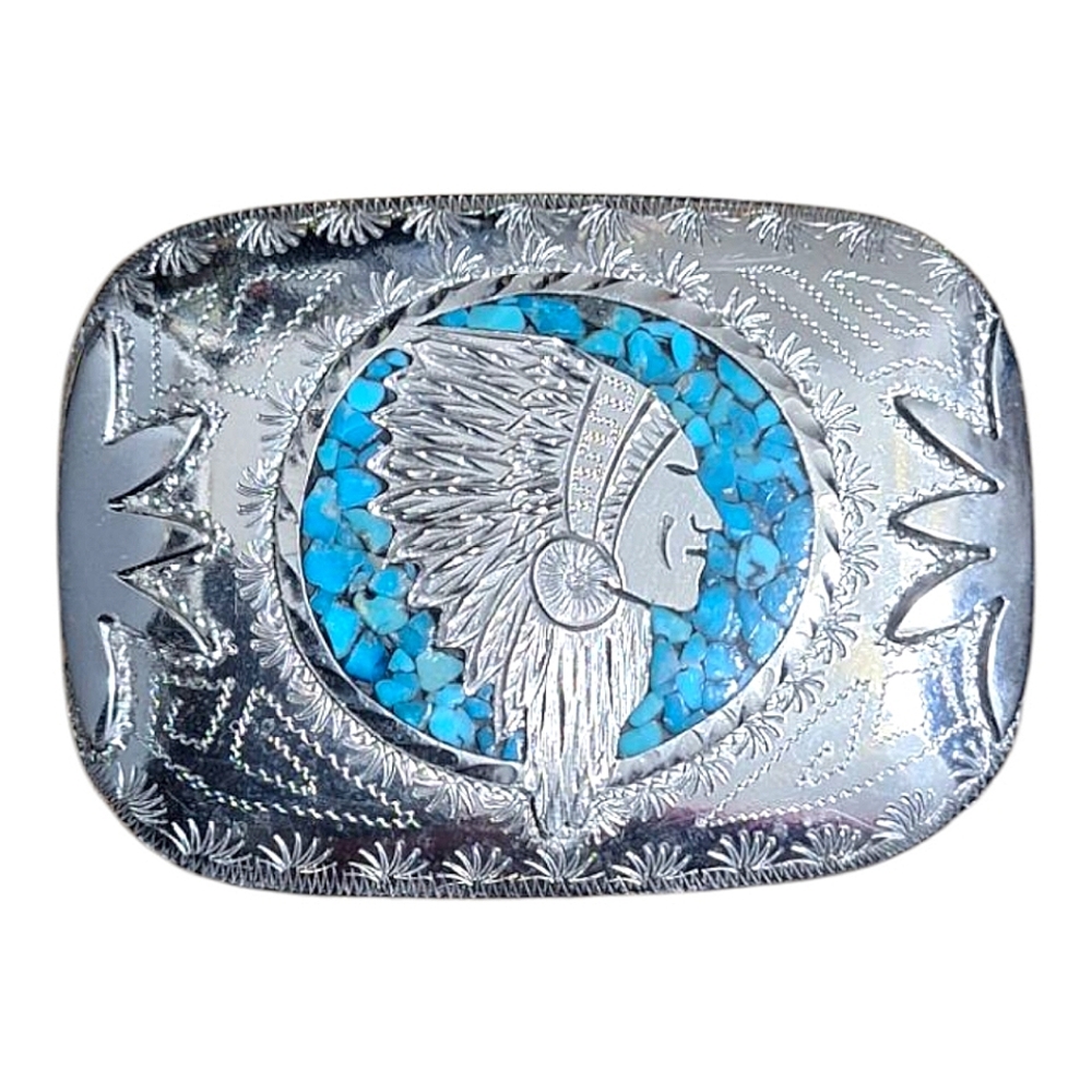 Handmade GERMAN SILVER BELT BUCKLE
